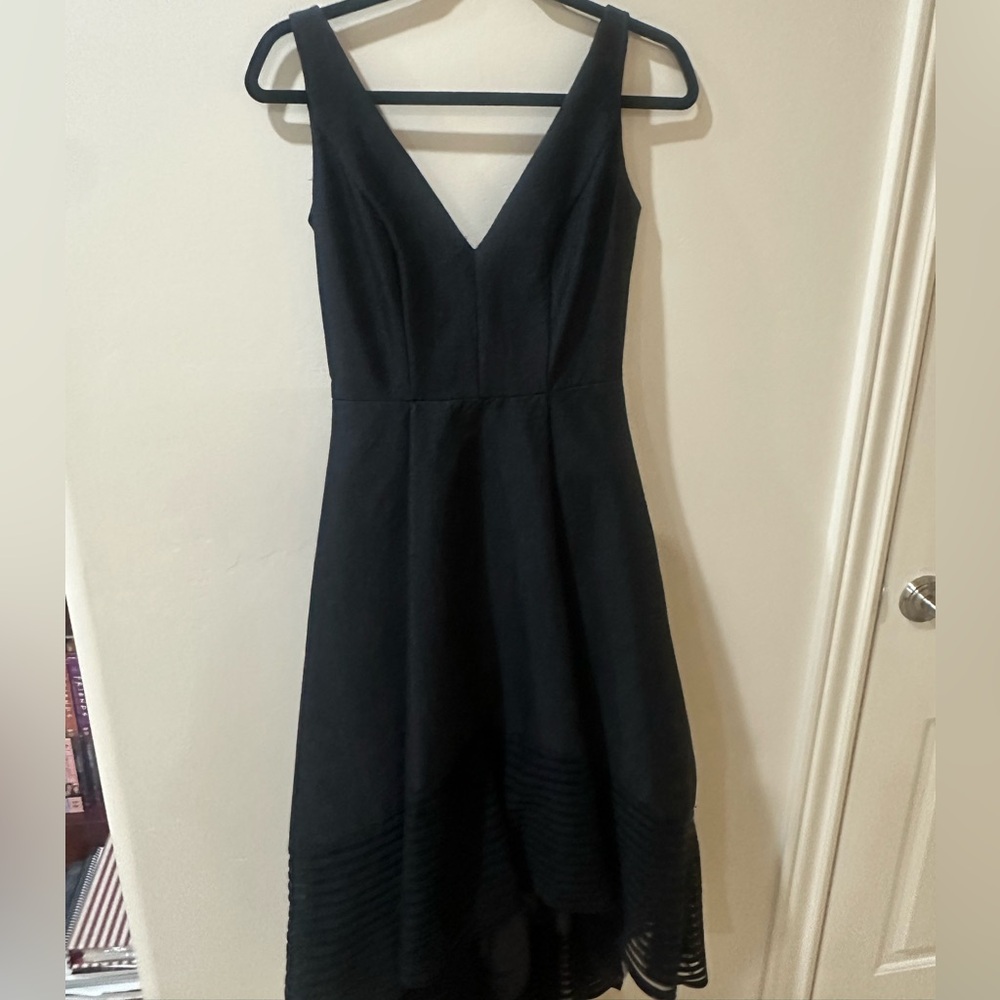 Chic Black High Low Dress